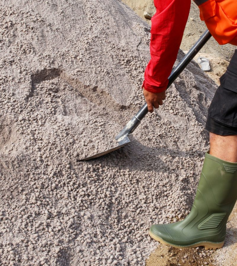 Digging Gravel for Construction